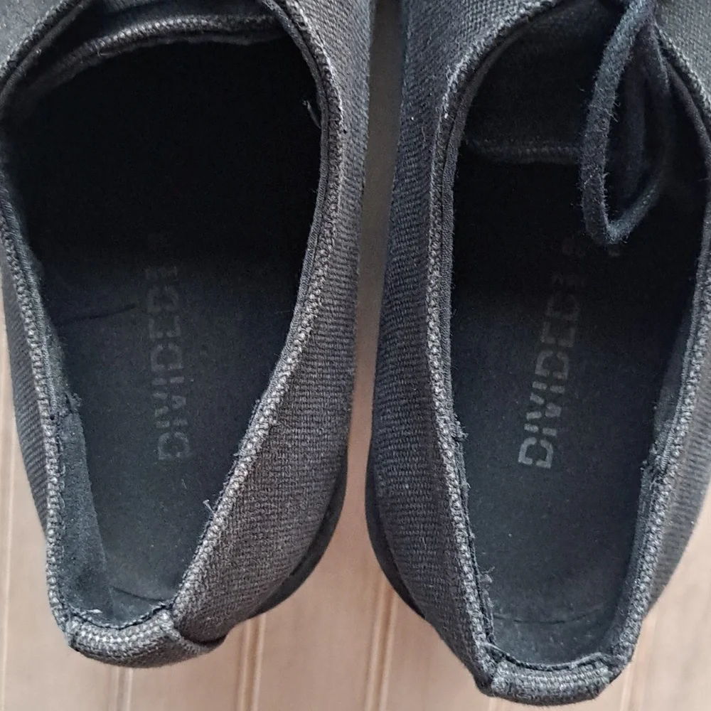 DIVIDED H&M Black Chunky Y2K Platform Lace-Up Edgy Trendy Bold Heel Shoes - Picture 5 of 13